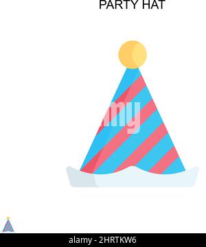 Party hat Simple vector icon. Illustration symbol design template for web mobile UI element. Stock Vector