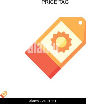 Price tag Simple vector icon. Illustration symbol design template for web mobile UI element. Stock Vector