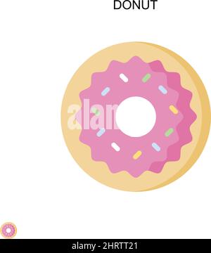 Donut Simple vector icon. Illustration symbol design template for web mobile UI element. Stock Vector