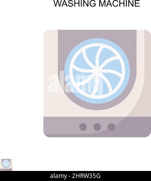 Washing machine Simple vector icon. Illustration symbol design template ...