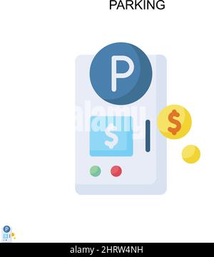 Parking Simple vector icon. Illustration symbol design template for web mobile UI element. Stock Vector