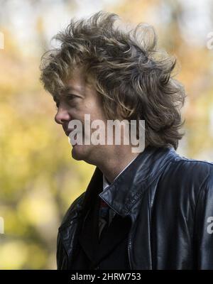 Platinum Blonde band member Chris Steffler arrives for the memorial for