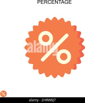 Percentage Simple vector icon. Illustration symbol design template for web mobile UI element. Stock Vector