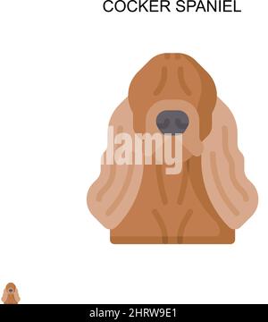 Cocker spaniel Simple vector icon. Illustration symbol design template ...