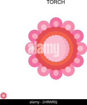 Torch Simple vector icon. Illustration symbol design template for web mobile UI element. Stock Vector