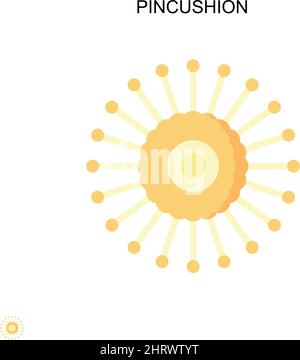 Pincushion Simple vector icon. Illustration symbol design template for web mobile UI element. Stock Vector