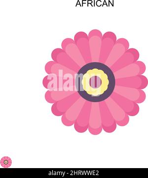 African Simple vector icon. Illustration symbol design template for web mobile UI element. Stock Vector