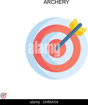 Archery Simple vector icon. Illustration symbol design template for web mobile UI element. Stock Vector