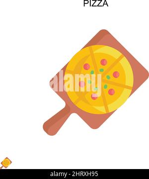 Pizza Simple vector icon. Illustration symbol design template for web mobile UI element. Stock Vector