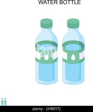 Water bottle Simple vector icon. Illustration symbol design template for web mobile UI element. Stock Vector