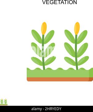 Vegetation Simple vector icon. Illustration symbol design template for web mobile UI element. Stock Vector