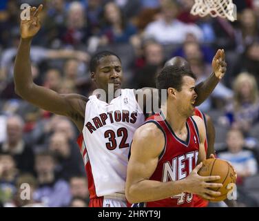 Brook Lopez and Yi Jianlian of the New Jersey Nets poses for a
