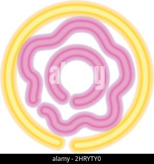 Isolated colored neon donut icon Vector Stock Vector