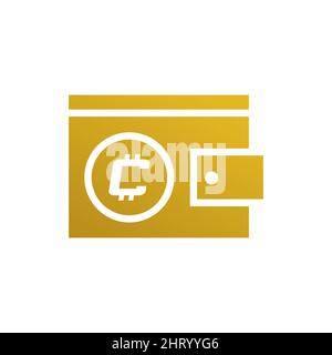wallet cryptocurrency icon design vector illustration. Stock Vector