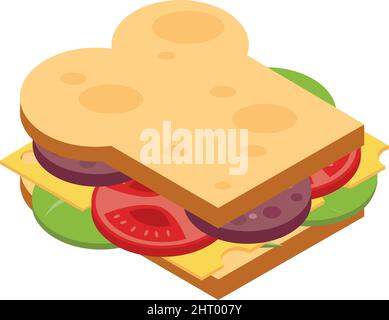 fresh sandwish fast food Stock Vector