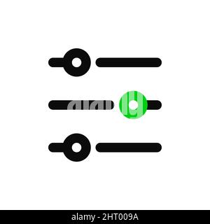 Simple minimalistic line art equalizer icon. Pixel perfect, editable stroke Stock Vector