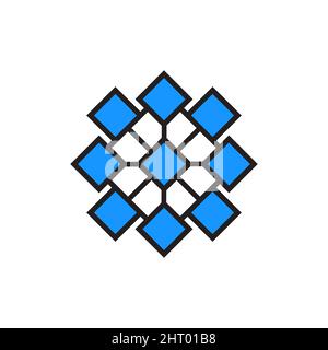 interconnected data icon design vector illustration. Stock Vector