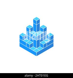 isometric building design vector illustration. Stock Vector
