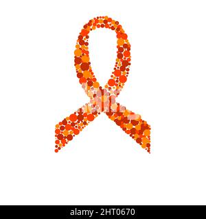 Multiple sclerosis ribbon, conceptual illustration Stock Photo