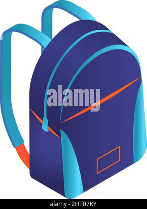 Isometric graduation diploma academic composition with isolated image of school college backpack vector illustration Stock Vector