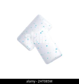 Bubble gum realistic composition with pair of mint chewing gums vector illustration Stock Vector