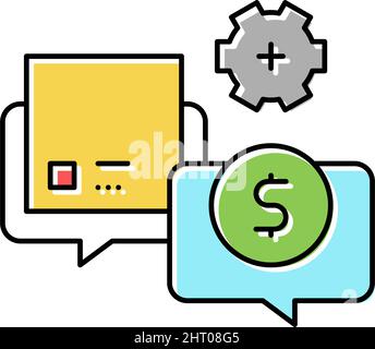 procurement process color icon vector illustration Stock Vector