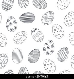 Easter eggs seamless pattern Stock Vector