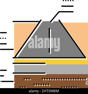constructed road layers color icon vector illustration Stock Vector ...