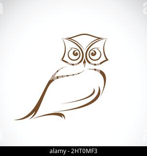 Vector of an owl design on white background, Wild Animals.Easy editable layered vector illustration. Stock Vector