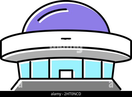 construction planetarium color icon vector illustration Stock Vector