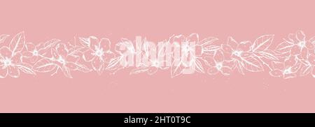 Lovely hand drawn cherry blossoms seamless pattern, sakura background, great for textiles, banners, wallpapers, wrapping - vector design Stock Vector
