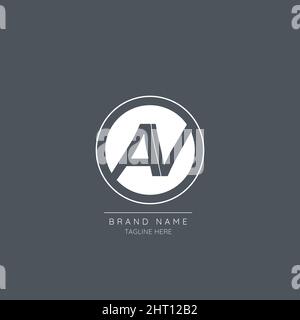 Abstract letter AV modern logo Stock Vector