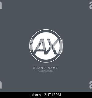 Abstract letter AX modern logo Stock Vector