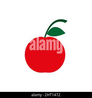 Apple Icon in trendy flat style isolated on grey background. Apple Icon page symbol for your web site design Apple Icon logo, app, UI. Apple Icon Stock Vector