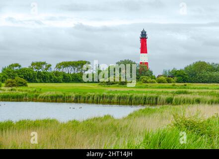 Lighthouse on a island named Pellworm in North Frisia, Germany Stock Photo