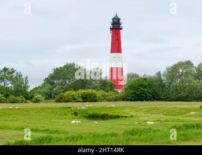 Lighthouse on a island named Pellworm in North Frisia, Germany Stock Photo