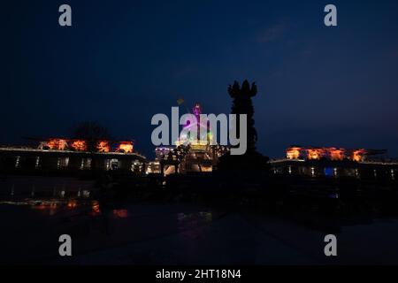 Ramanuja statue, Statue of Equality, Muchintal, Hyderabad, Telengana, India. Stock Photo