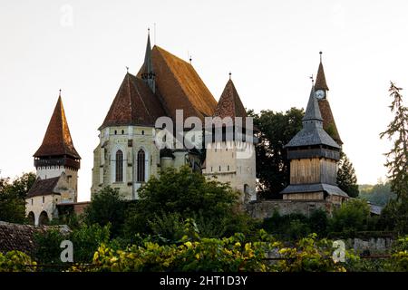 The historic castle church of Biertan in Romania Stock Photo