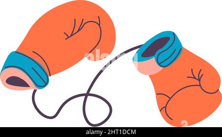 Boxing gloves professional sports equipment vector Stock Vector