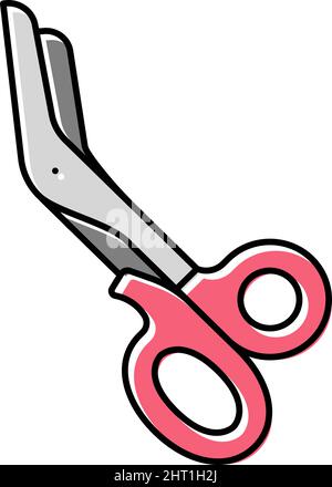 scissors medical color icon vector illustration Stock Vector