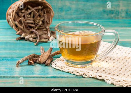 Valeriana Officinalis - Valerian Tea Medicinal Plant Stock Photo
