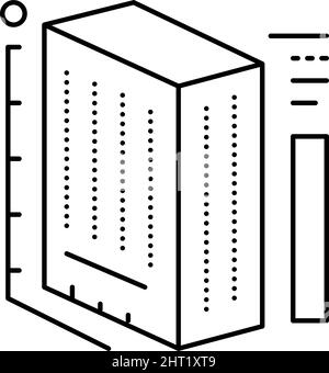 building construction sizes modeling line icon vector illustration Stock Vector