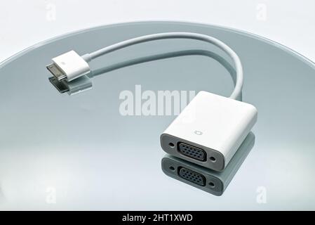 Vintage monitor connector for Apple devices Stock Photo