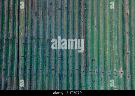 closeup of the texture of a corrugated sheet metal Stock Photo