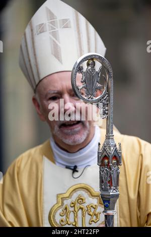 The Most Reverend William Nolan after he was installed as the new Roman Catholic Archbishop of Glasgow during his enthronement ceremony at St Andrew's Cathedral, Glasgow. Picture date: Saturday February 26, 2022. Stock Photo