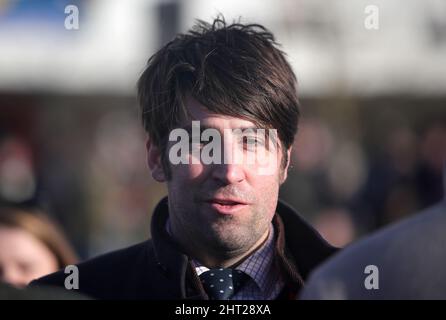 Trainer Christian Williams at Kempton Park racecourse. Picture date: Saturday February 26, 2022. Stock Photo