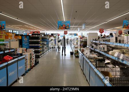 aldi supermarket branch in ramsgate town,east kent,uk february 2022 Stock Photo