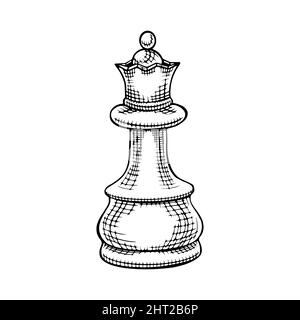 Sketch of a king chess piece Stock Vector Image & Art - Alamy