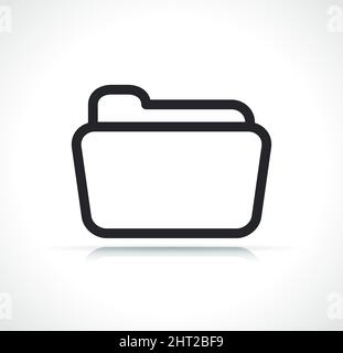 folder or archive thin line icon isolated Stock Vector