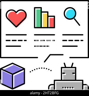 automatically analyzing ugc color icon vector illustration Stock Vector